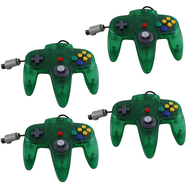 Hexir.com [4 Pcs.] Nintendo 64 Analog Controller Pad OG - Clear Green (TTX Tech)