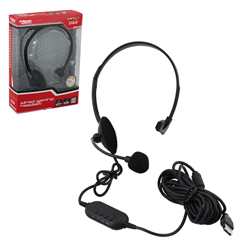 New PS3 BLACK USB Headset w/ Microphone KMD (PlayStation 3 Wired