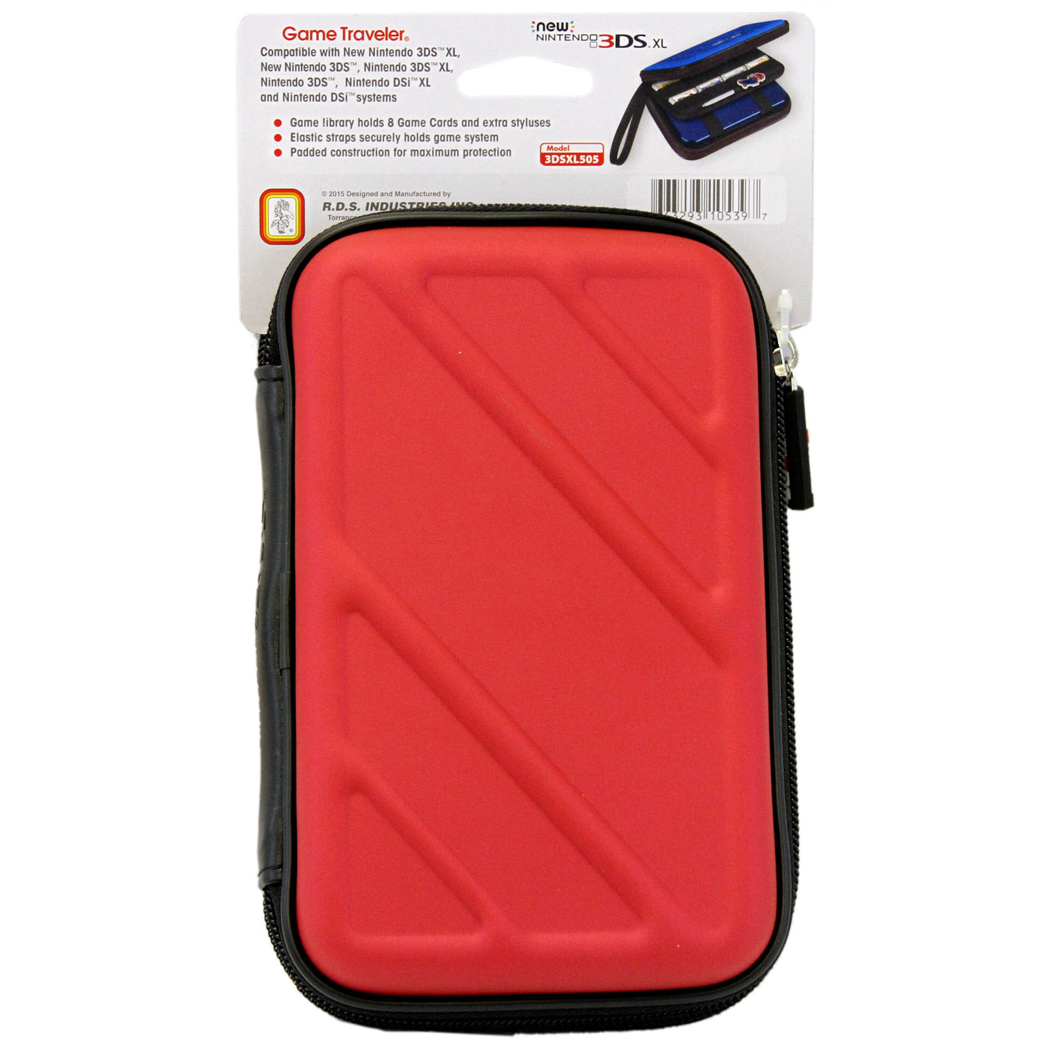 Nintendo 3DS-XL DSi XL RED Game Traveler Case RDS Industries 3DSXL505  (Pouch)