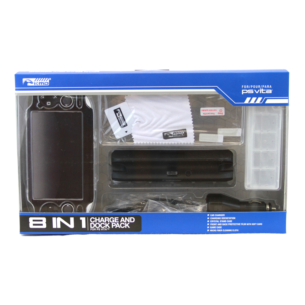 New PlayStation Vita 1000 Charge and Dock Station 8 in 1 Bundle KMD