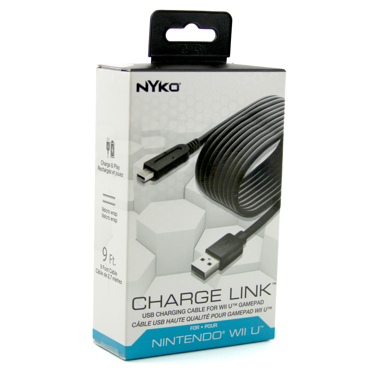 Nintendo Wii U GamePad USB Charge Link Adapter Nyko 87152 New (9' Game Pad Cord) eBay
