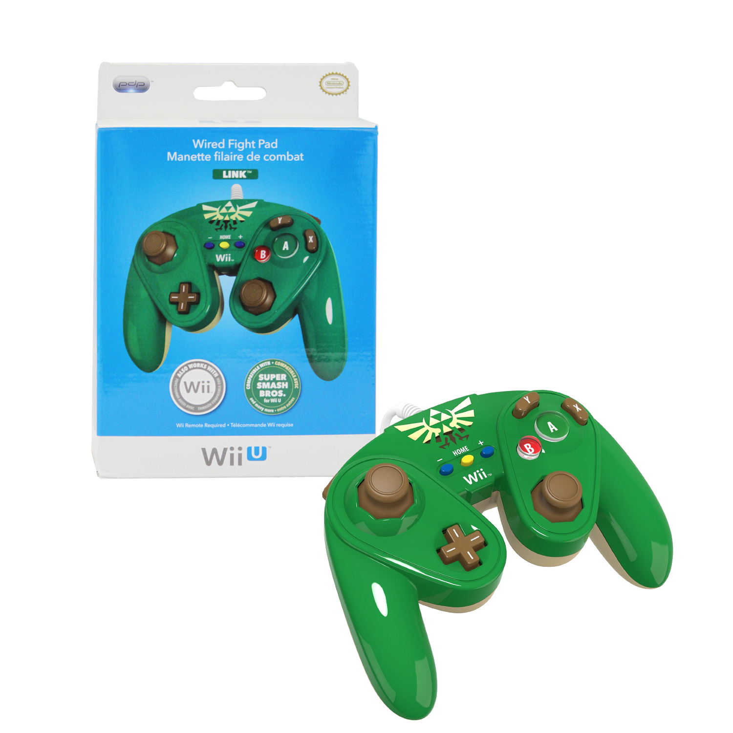 New Wii Genuine LINK Wired Battle Pad Classic Controller (PDP) Wii U