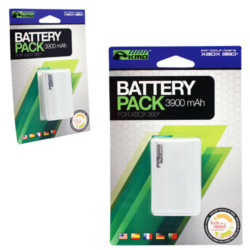 Microsoft Xbox 360 WHITE Rechargeable Battery Pack 3900mAH for